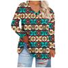 Women's Round Neck Loose And Comfortable Printed Long Sleeved T-shirt Casual