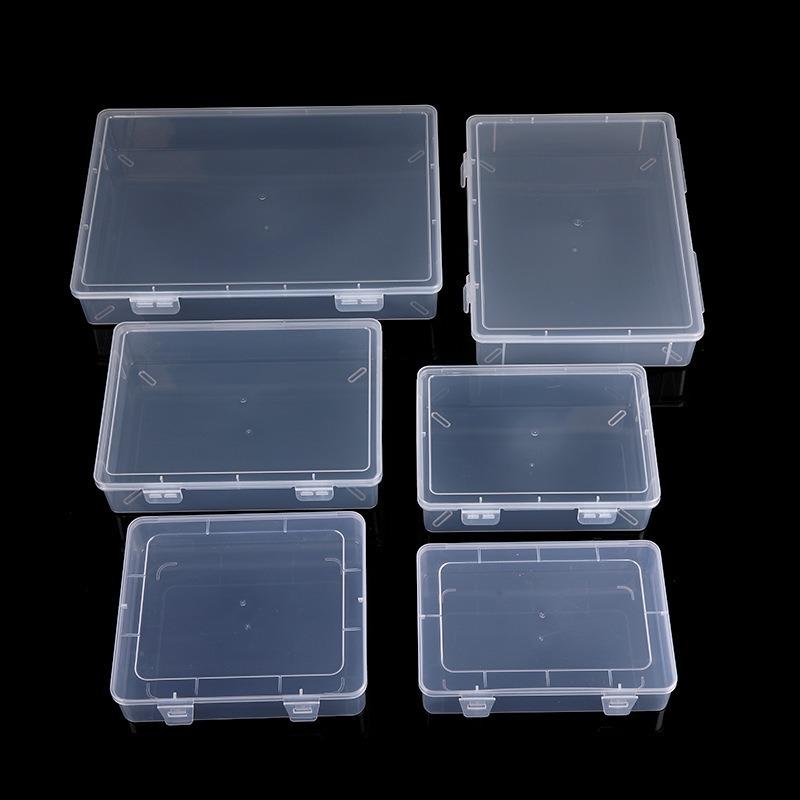 Hardware Parts Box, Large Rectangular Transparent Packaging Box, Small Object Storage Box, Covered Pp Plastic Tool Accessory Box.