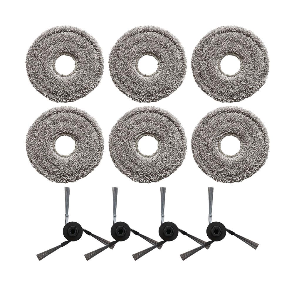 

Side Brush Set 10 6 Mop Cloths, 4 Side Brushes Robot Vacuum Parts Edge And Corner Cleaning Tool-free Installation China Mainland