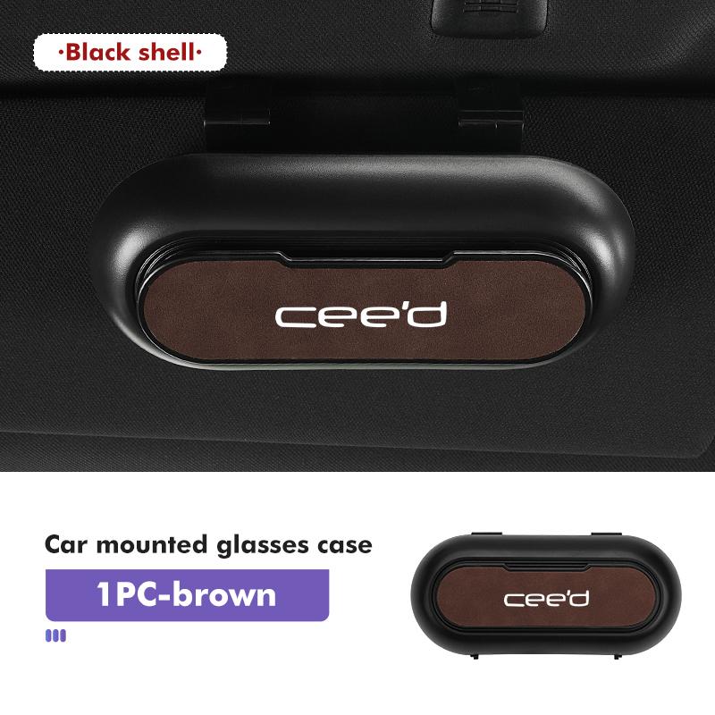 Car Portable Sun Visor Sunglasses Holder Case Glasses Boxes Interior Accessories For KIA Ceed Sportage Rio K5 K2 Optima Cerato drlqc11