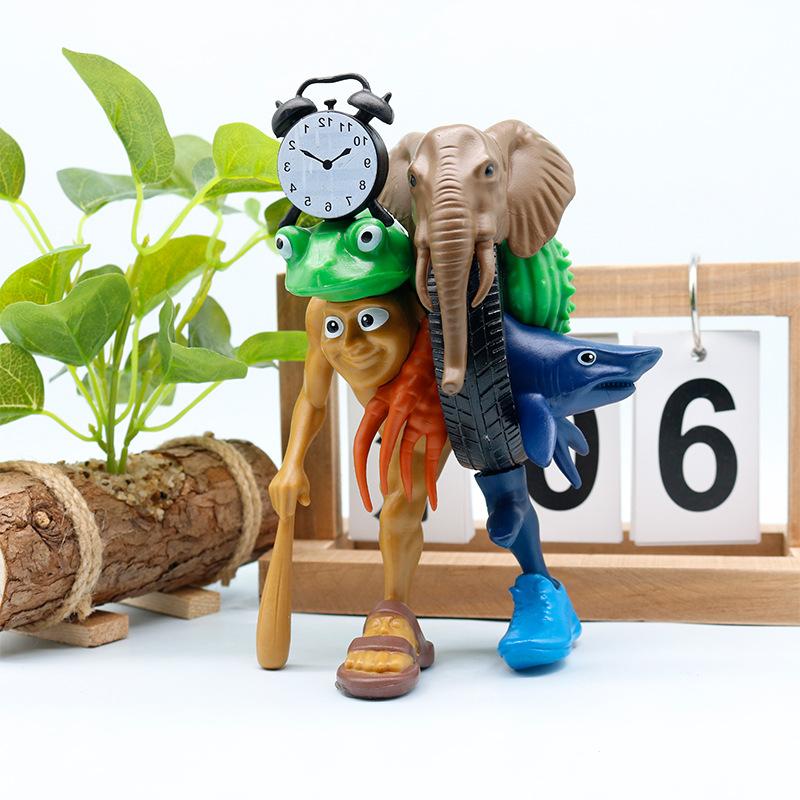 Tung Tung Sahur Action Figure Toy Tralalero TralalaLiriLi LarllaBoneca Ambalam Figure Toys Figurines Desktop Ornament