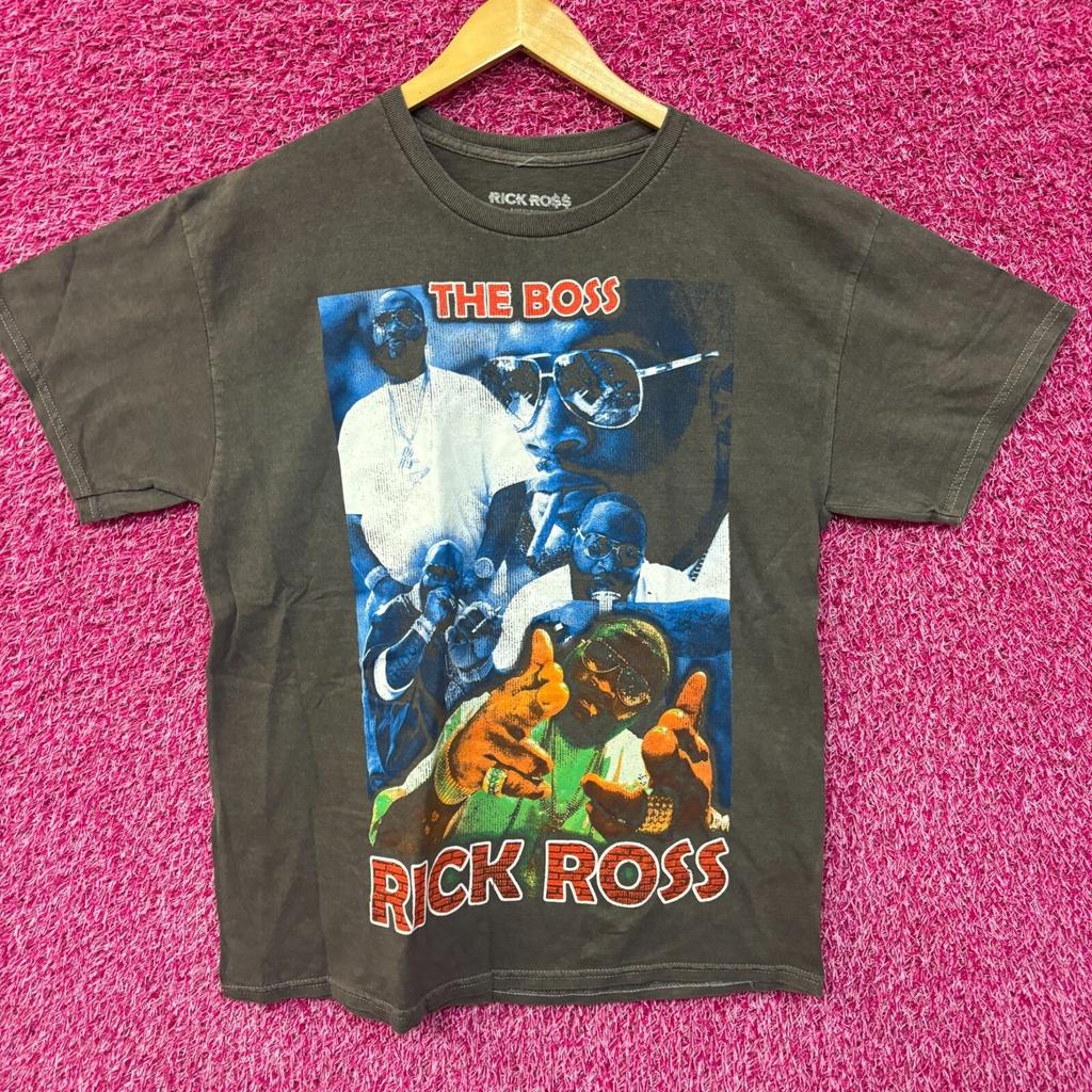 Rick Ross The Boss 90er Jahre Stil Collage Rap T-Shirt