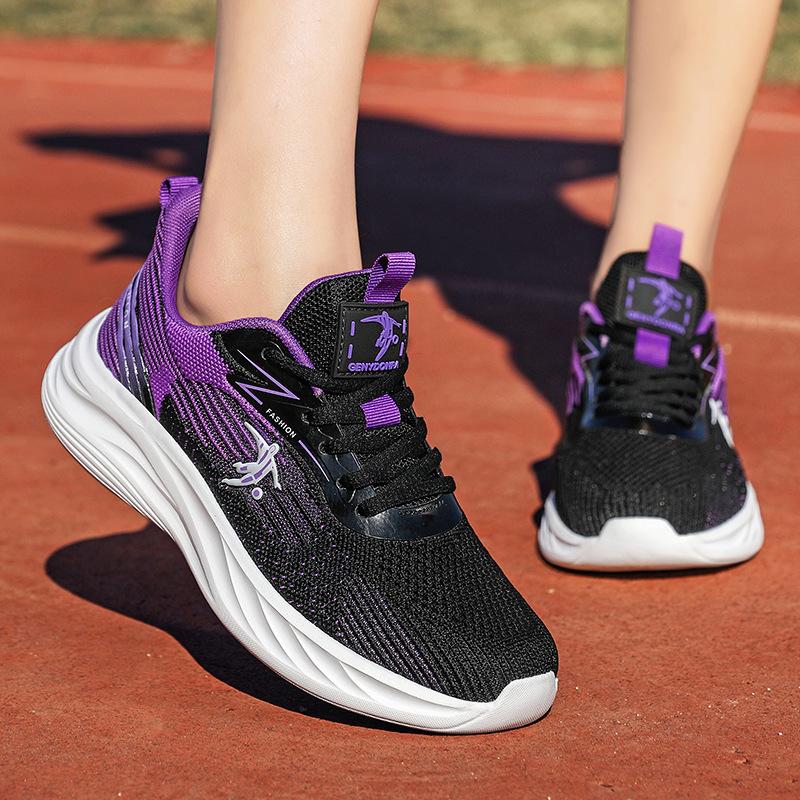 Joni Danlai Echte Damen Schuhe Sneaker Frühling und Herbst Atmungsaktives Mesh Laufschuhe Leichtgewichtige Weiche Sohle Freizeit Reiseschuhe
