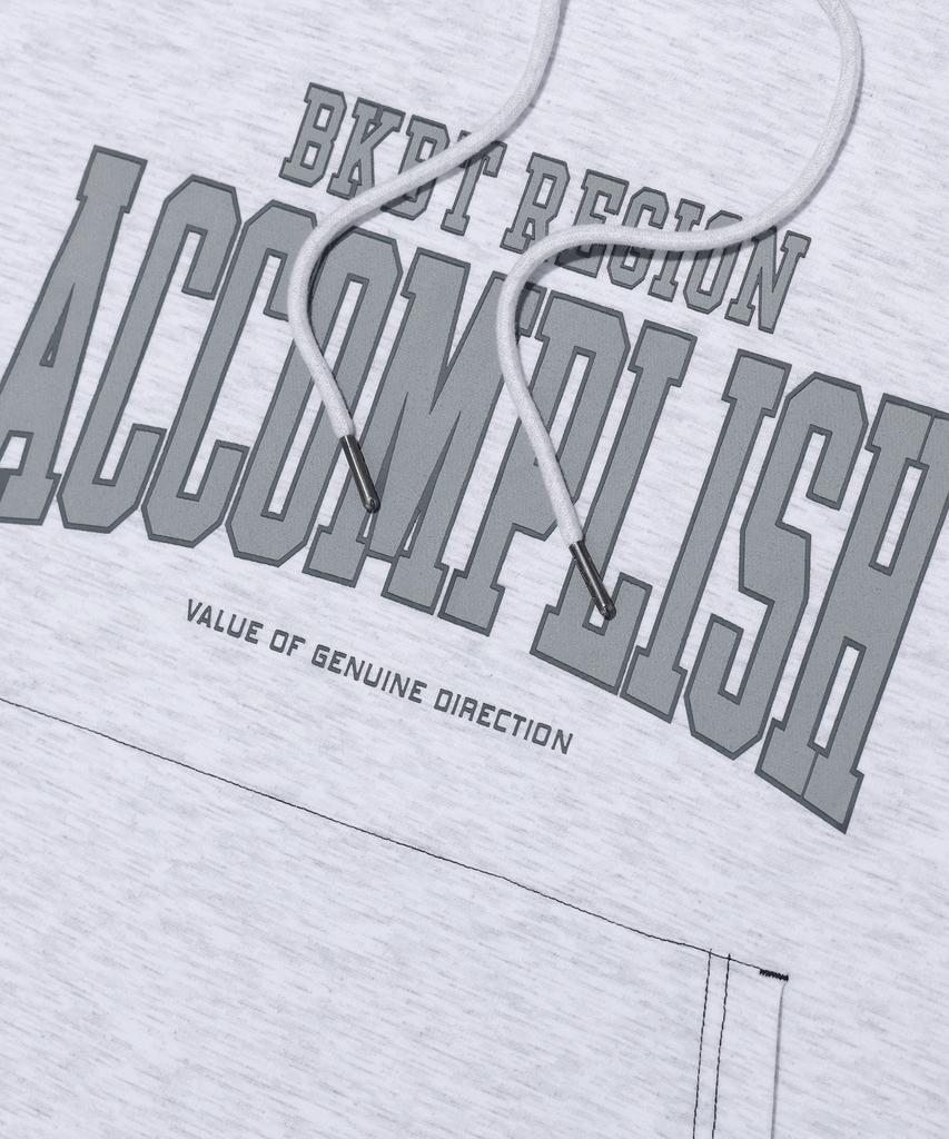 BUNKERBUSTER Contrast Stitch Lettering Hoodie Short Sleeve T-Shirt Mq7Tu424_Light Grey