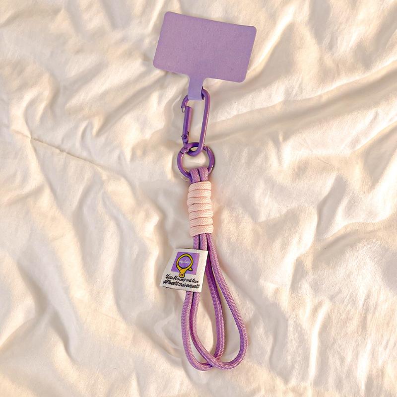 Mobile Phone Lanyard Hanging Decoration Can Be Carried Twist Rope Anti-Loss Pendant Strong Wrist Short Straps