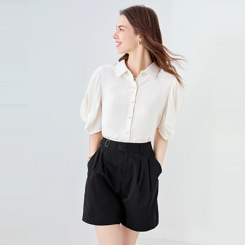 Betu Women's Asymmetric Waist Wrinkle-Resistant Summer Shorts