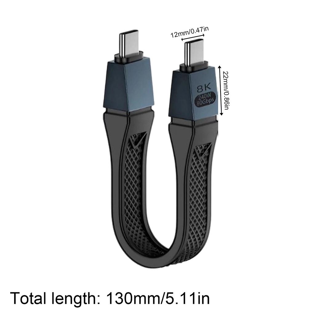 Thunderbolt5 FPC USB4 Data Cable 40Gbps Speed TPE Construction Multiple Device Charging Support