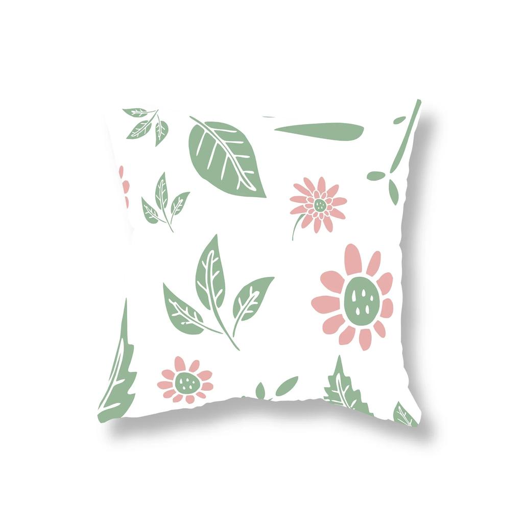 Simple Home Decor Plant Flower Pillowcase Sofa Decoration Room Bedside Office Game Chair Cushion Cover