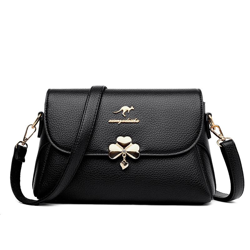

Bag Women s Fashion Simple Women s Shoulder Crossbody Bag Mom Bag Soft Leather Texture Versatile Small Square Bag one size fits all чорний