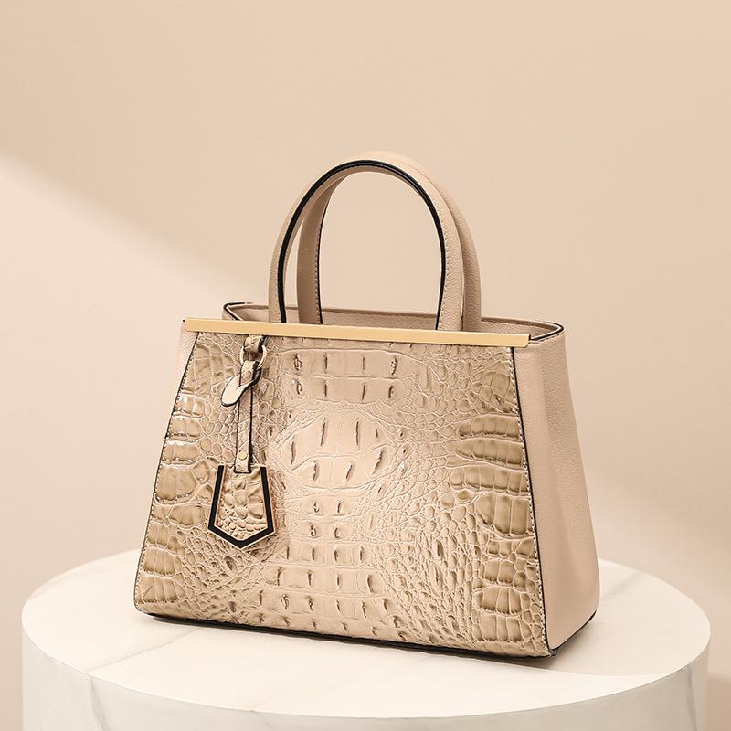 New European and American Bags Crocodile Pattern Simple and Fashionable and Versatile Women's Bag, Large Capacity, Single Shoulder Straddle Bag
