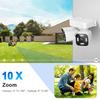 AIOOK ICAM365 APP Sicherheitskamera Außen Wasserdicht Dual-Linse HD 10MP 10X Zoom WiFi CCTV Nachtsicht Zwei-Wege-Interkom PTZ Fernansicht