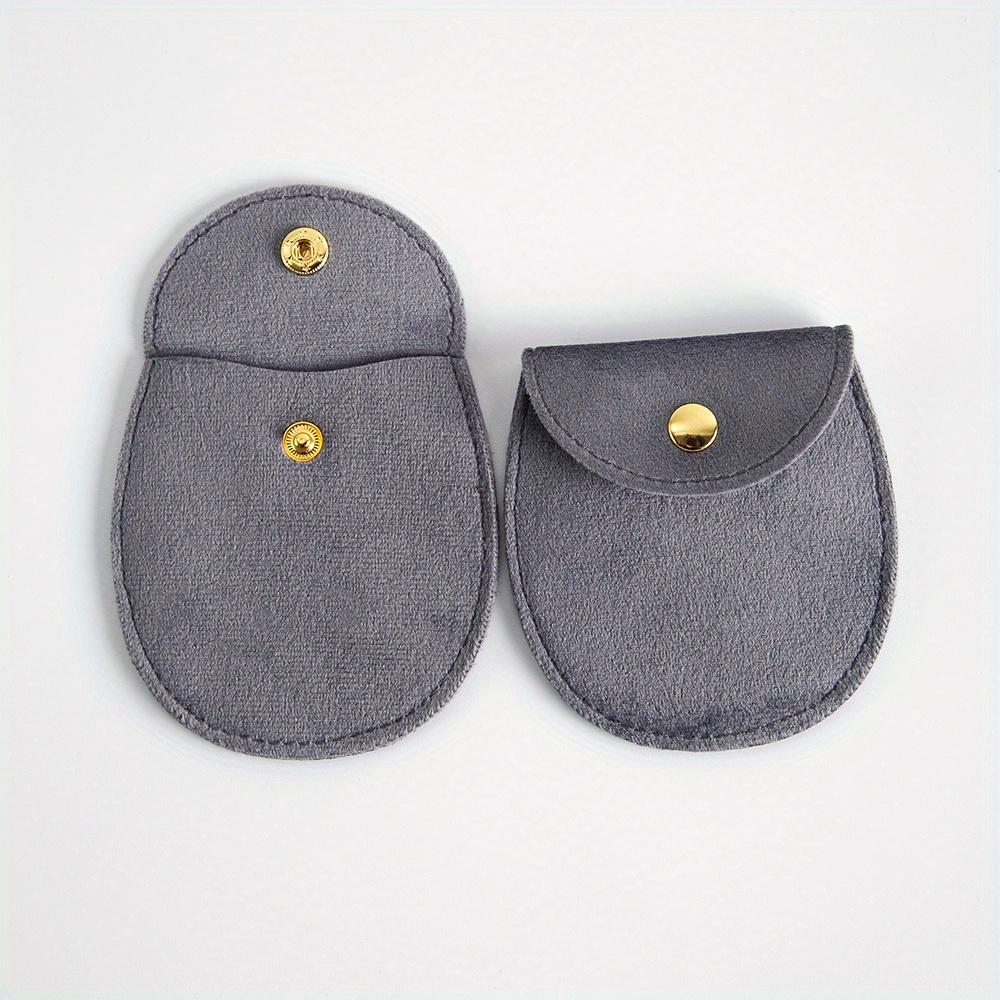 Portable Bracelet Necklace Bag Wedding Party Gift Shock-proof Press Button Velvet Design Jewelry Box Earrings Ring Bag