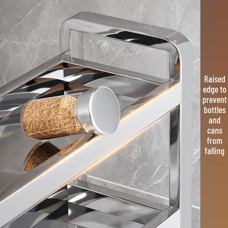 You Shu 316 Stainless Steel Double-Layer Kitchen Storage Rack