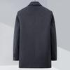Men's Woolen Coat with Removable Liner - Casual & Business Winter Jacket for Middle-Aged