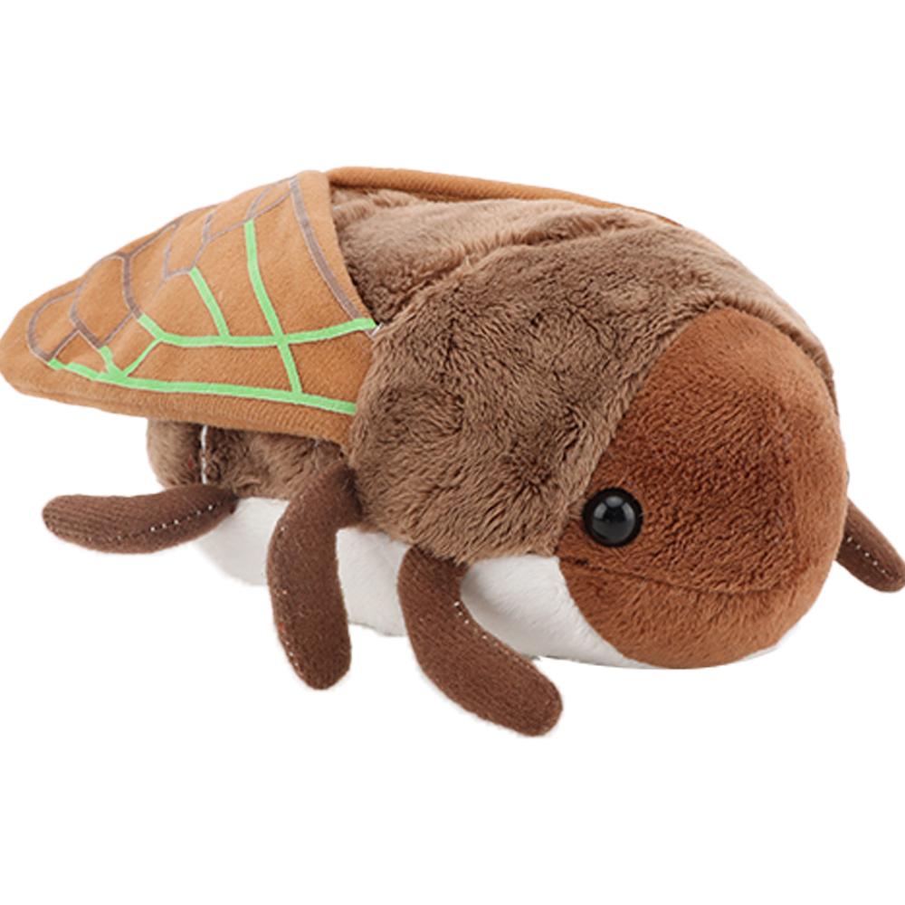 18cm Divertente Creativo Cartone Animato Insetto Simulazione Cicala Dorata Peluche Giocattolo Insetto Marrone Morbido Peluche Giocattolo Regalo di Compleanno per Ragazzo o Ragazze