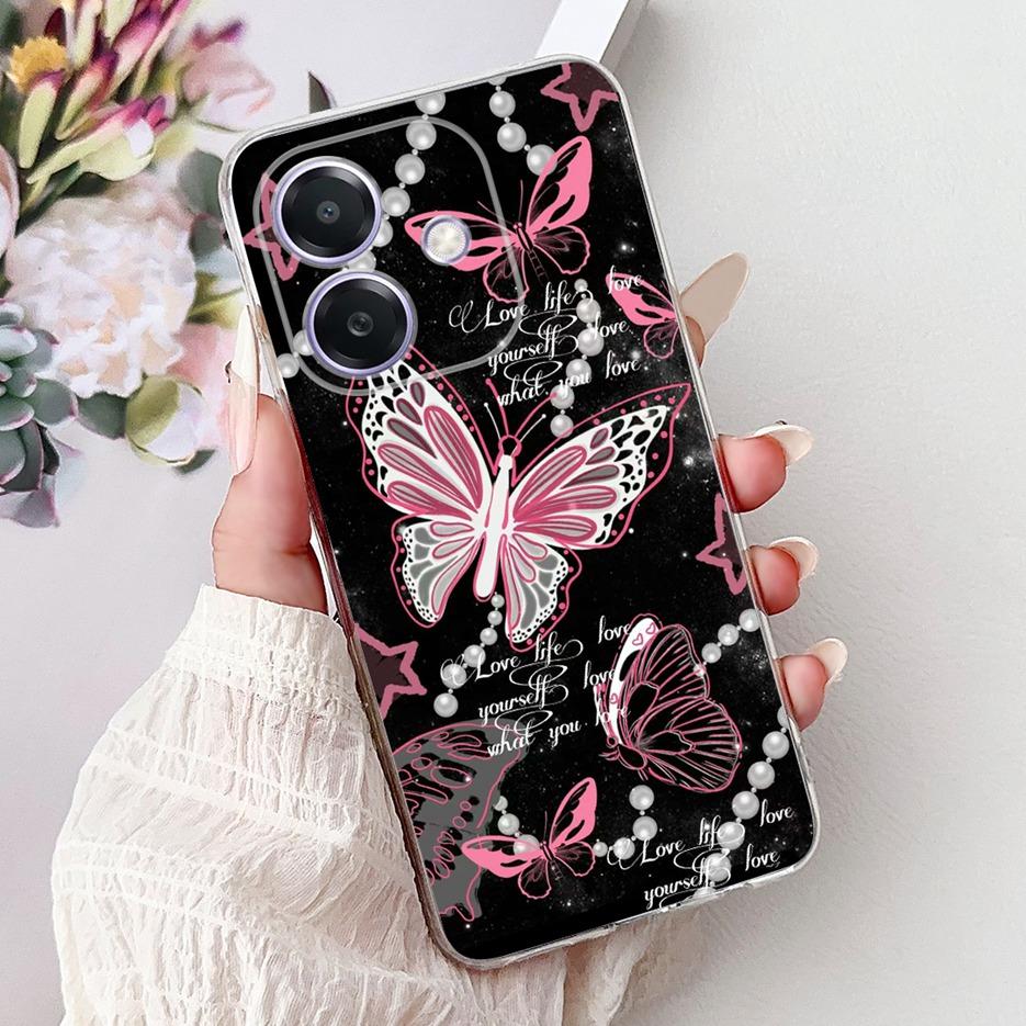 For Oppo A3 A3x 4G Case CPH2641 Luxury Fashion Painted Cover Clear Silicone Phone Case For Oppo A3x OppoA3 OppoA3x 4G Soft Shell