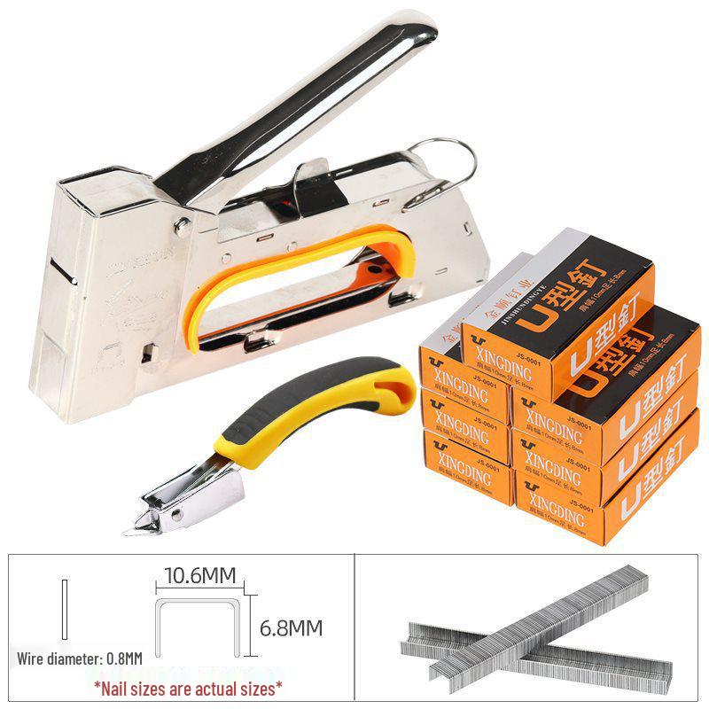 Manual U-Type Nail Gun for Spray Painting, Upholstery, and Canvas - Model 1008F