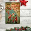 Vintage Christmas Carols and Gift Guide Metal Sign  12 X 8 Aluminum Wall Decor for Homes Cafes Bookstores  Durable Waterp