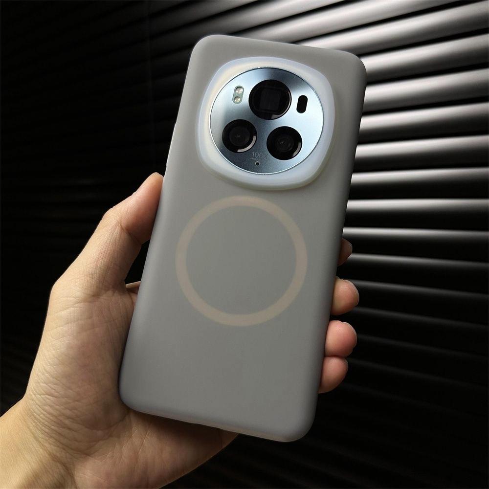 Milk Blue Jelly Magnetic Skin Suction, Suitable for Honor Magic1pro Mobile Phone Case, Liquid Silicone Magic Magic1