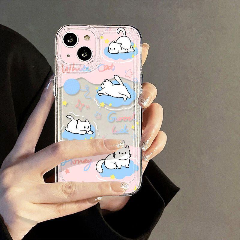 Full screen cute cat applies to iPhone17promax Apple 16 mobile phone case 14/13 girl heart 15 advanced sense 17