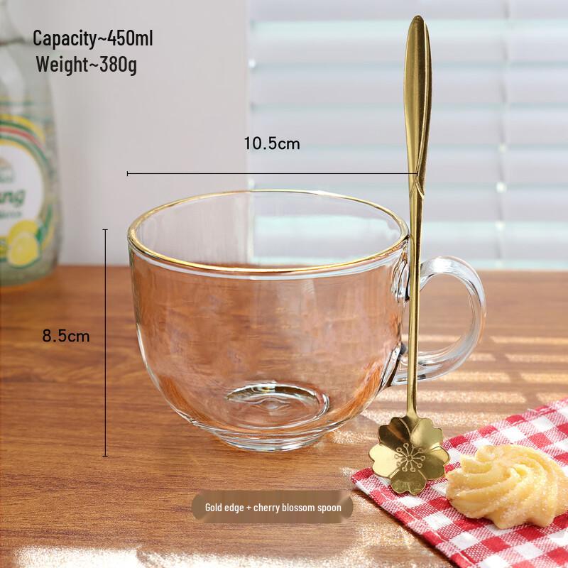 YOLCO Big Belly Glass Mug with Handle