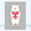 A4 A3 A2 Canvas Art Poster Painting Print Baby Room Home Wall Decor Nordic Cute Animal Hippo Penguin Polar Bear Portrait