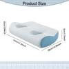 Ear Pillow with Holes for Earplugs and Headphones Neck Support Memory Foam