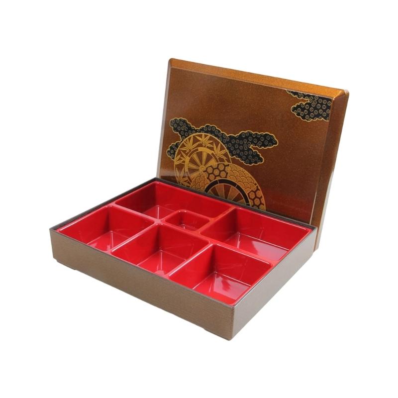 Japanese Style Bentos Box With 5/6 Compartments Double Layer  Insulation Food Grade PP Materials