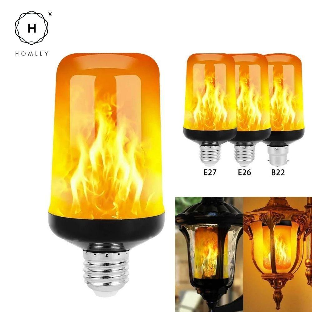 Homlly LED  Fire Flame Light Bulb (4 Modes Flickering) (X3PCS)