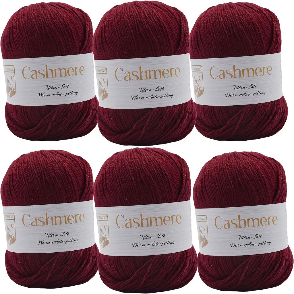 6pcs Cashmere Yarn Set, Ultra-Soft Polyester Blend, 300g/10.58oz Total, for DIY Crochet & Knitting, Warm Hand-Woven Crafts