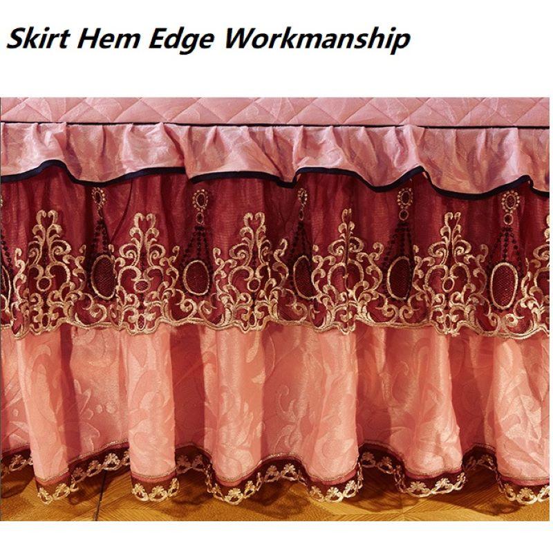 Winter High-grade Thicken Velvet Quilted Bed Skirt Embossing Bedspread King Size Soft Plush Bed Cover Not Including Pillowcase