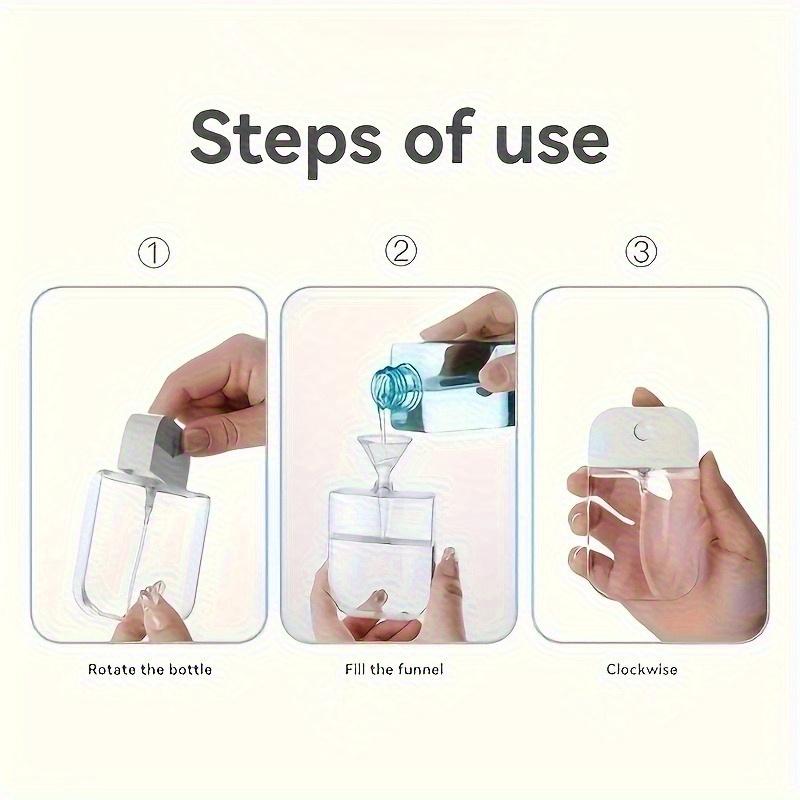 3-delige set (Spuitfles en Etui en Trechter) Draagbare Navulfles Mini Sprayfles Fijne Nevel Reis Toner Hydraterend Parfumfles