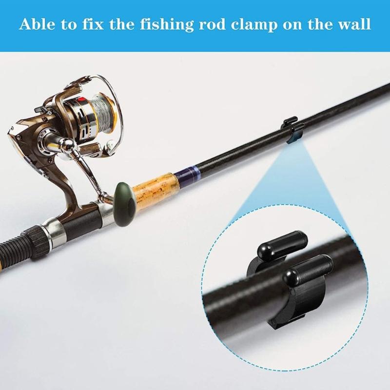 40Pcs Fishing Rod Rack Billiards Cue Locating Clip Holder Fishing Rod Clips Storage Organizers Display Holder