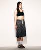 TONSIL Vintage Check Elastic Waist Bermuda Pants Navy