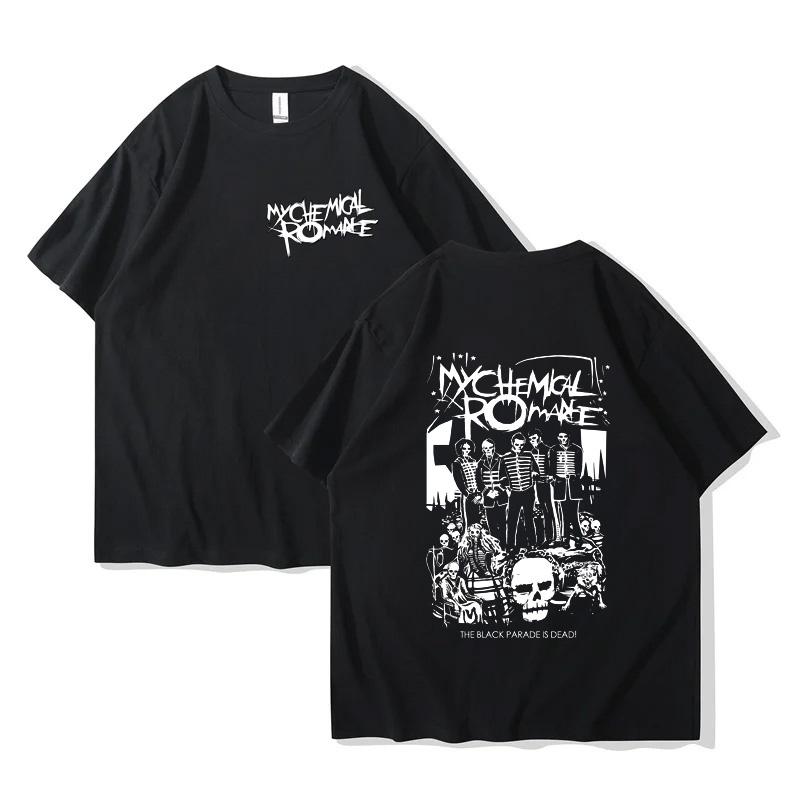 My Chemical Romance Shirt Teen Kawaii Women Breathable Retro University Tshirt Pop Culture 2000s University Colorful Anime