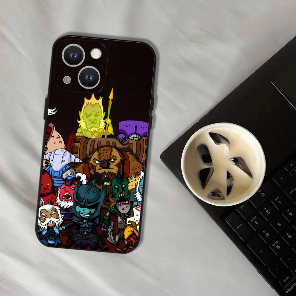 D-Dota 2 Cool Game Wear-resistant Phone Case For iPhone 17,16,15,14,13,12,11,Pro,XS,Max,XR,Plus,E,SE4,Mini Black Soft Cover