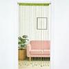 String Door Curtain Soft Balls Tassel Door Curtain Wall Panel Fringe Window Blind Decorative Room Divider for Home Bedroom Living Room Backdrop
