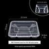 Disposable 4-Compartment Food Containers