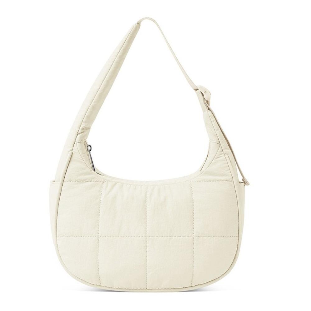 Fashion Nylon Handbag with Adjustable Strap Waterproof Underarm Bag Large Capacity Quilted Puffer Shoulder Bag Woman Girl