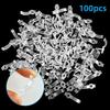100Pcs Transparency LED Bar Light Mounting Clips With 10mm Wide for Waterproof Light Strips Fixing and Secure Install