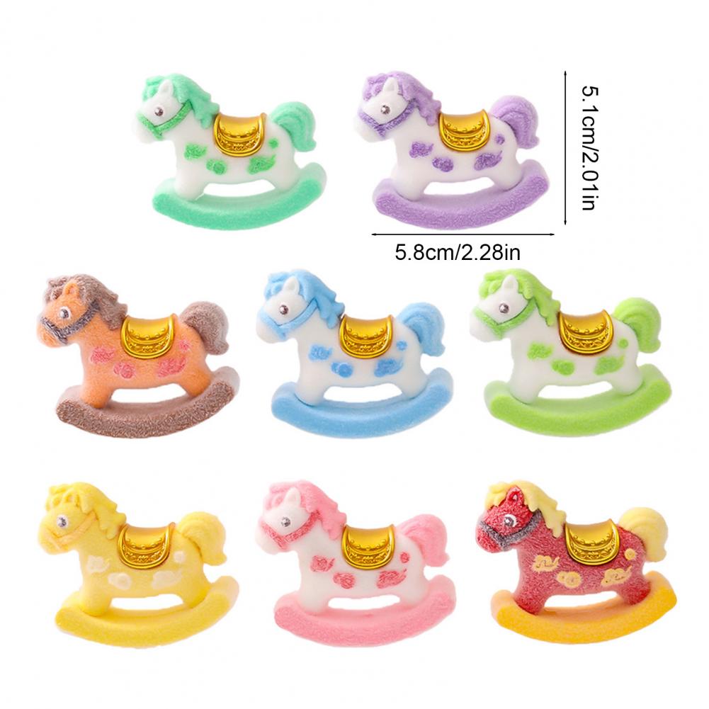 Mini Horse Decoration Horse Ornament 8pcs Mini Horse Figurines Set Chinese Style Lucky Statues Year of Cartoon Decorations New
