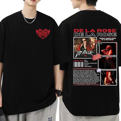 Singer Dela Rose Album Tour 2025 Merch T Shirts Men Women Summer ONeck Loose Cotton Harajuku Tshirt Pop Music Printed Tshirt