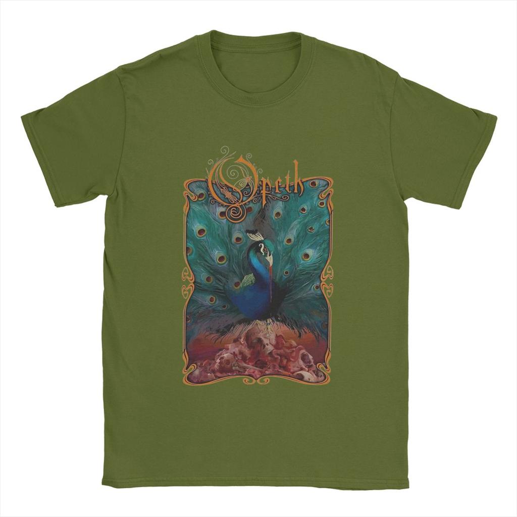 Opeths Logo Death Metal Band T-Shirts for Men Vintage music album Funny 100% Cotton Tees Crew Neck Short Sleeve T Shirt Adult