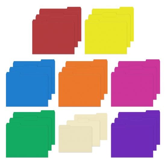 50Pcs Manila File Folders Standard Letter Size File Folders Business Document Organizers Home Office Organization School Supplies