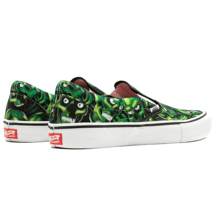 Vans Supreme X Vans Slip On 'Glow In The Dark Skull Pile' VN0A347V3FW