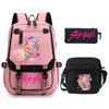 Animation Cartoon Peripheral Primary And Secondary School Students Schoolbag Multi-Functional Large-Capacity Leisure Backpack Three-Piece Set
