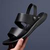 Novos sapatos da moda para homens, sandálias de couro genuíno de verão, sapatos casuais de couro da moda, sapatos de praia legais de rua