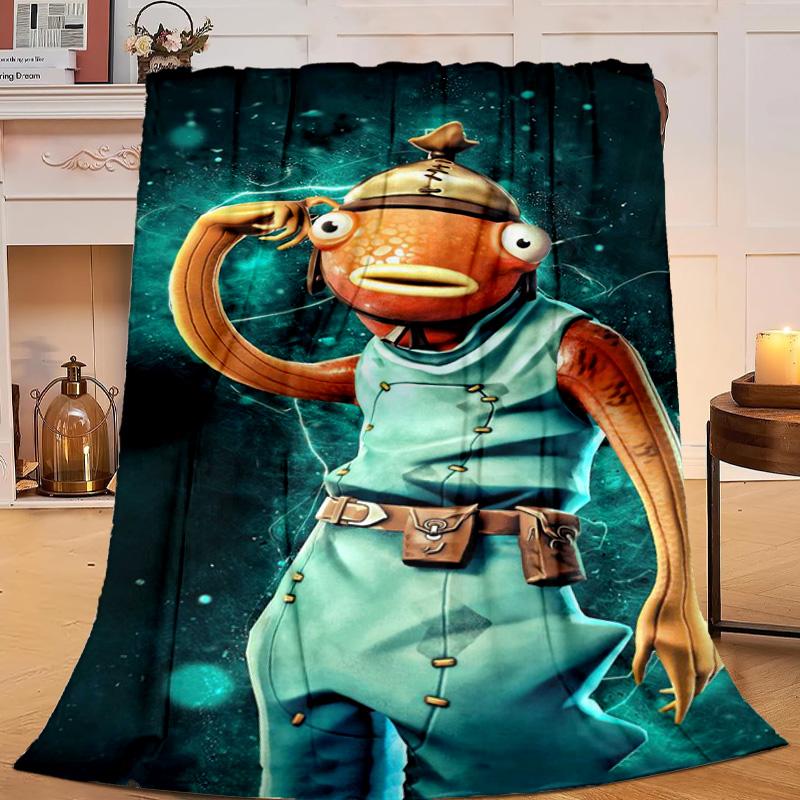 1PC Game Fort-nite Flannel Blanket Gift, Suitable for Both Men And Women, Soft Ideal for Beds And Sofa, Birthday Or Christmas Gift