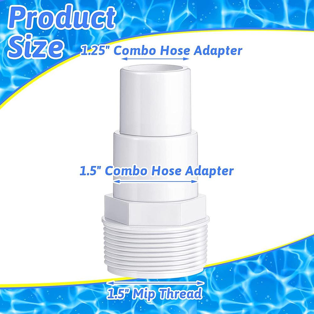 Threaded Hose Fittings Connector 1-4pcs 3.8cm/1.5inch Pool Filter Pump Hose Adapter Equipment for Hayward SPX1091Z7 SPX1091Z4