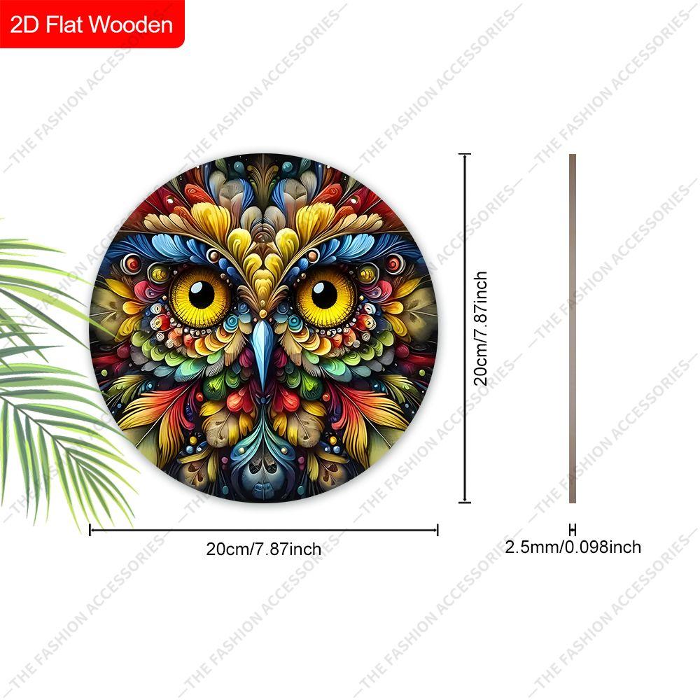 2D flat hanging decorative signs, interior wall or door decoration, garden decoration, owl pattern, interesting gifts for family and friends